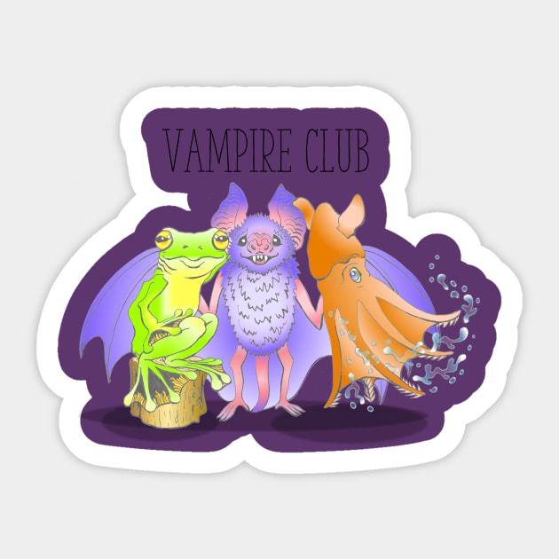 Vampire Club (New!) Sticker by Bubba C.